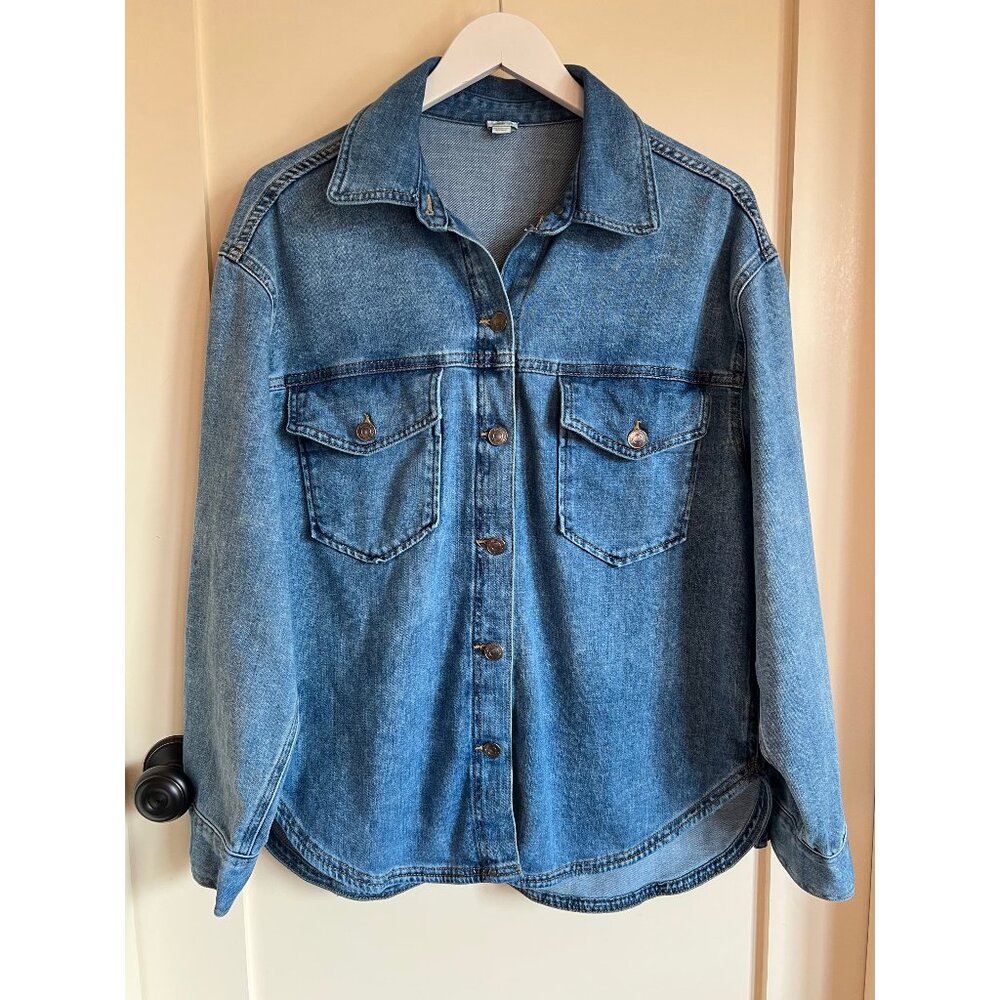 aerie denim shirt jacket